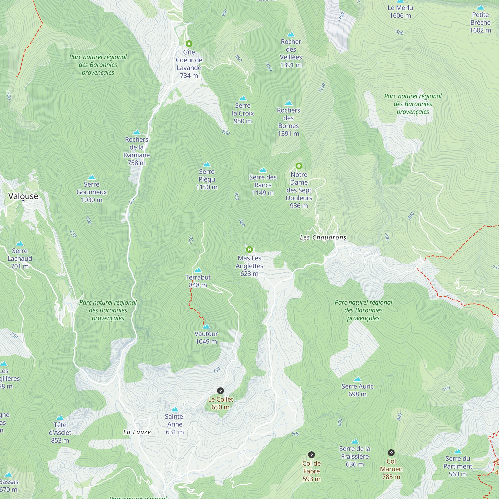 Mas Les Anglettes map