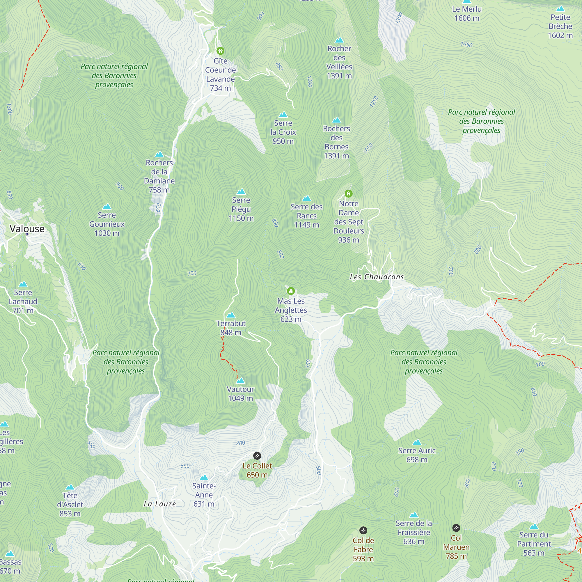 Mas Les Anglettes map