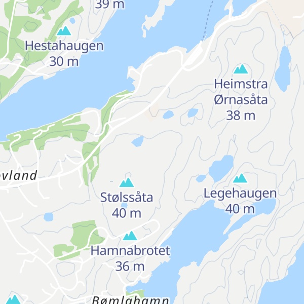 Map of Langhamrane