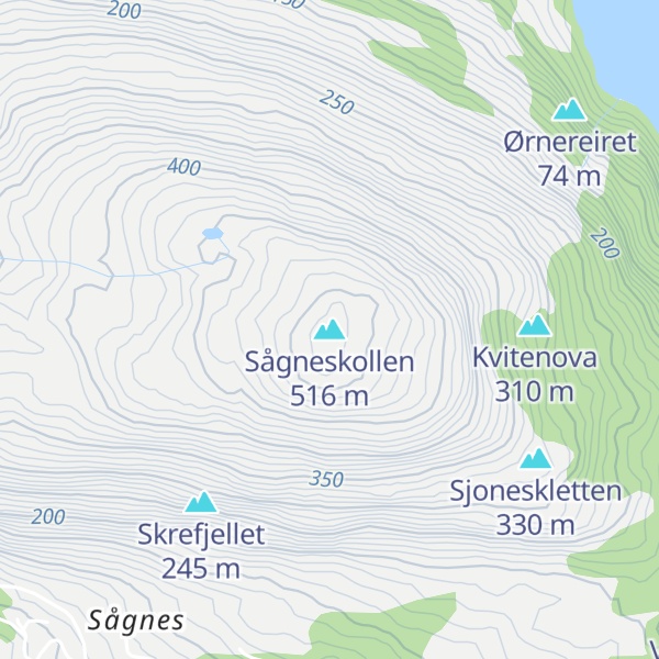 Map of Sågneskollen