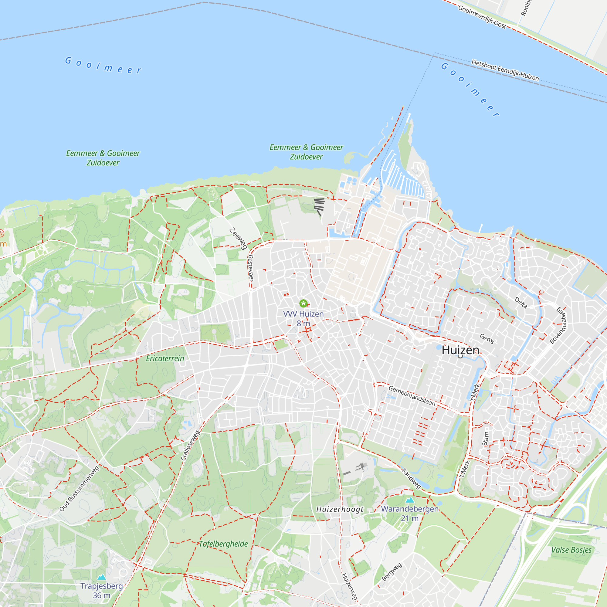 VVV Huizen map