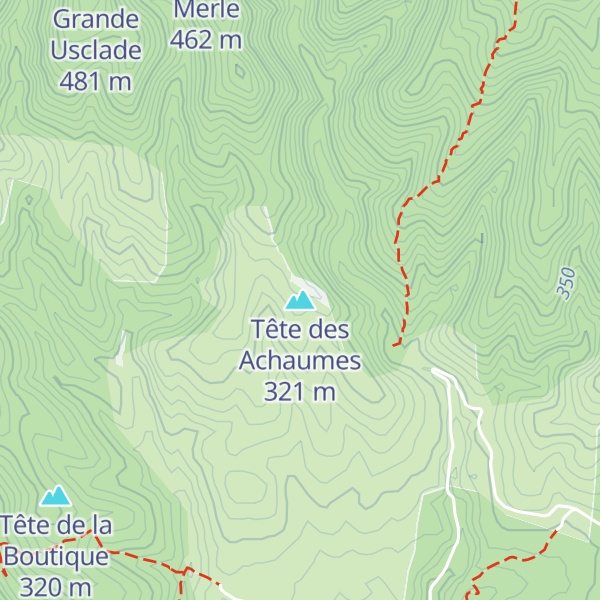 Map of Tête des Achaumes