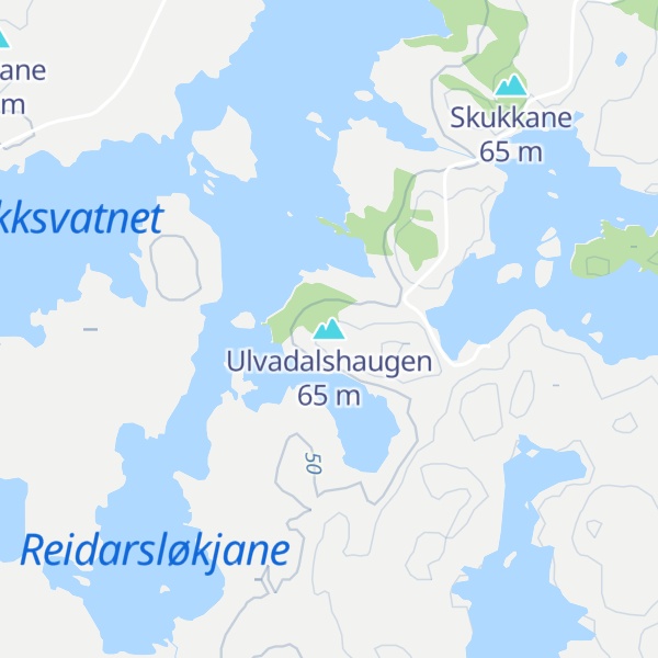 Map of Ulvadalshaugen