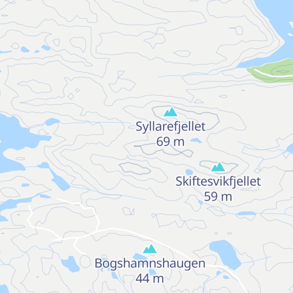 Map of Mikkjelsfjellet