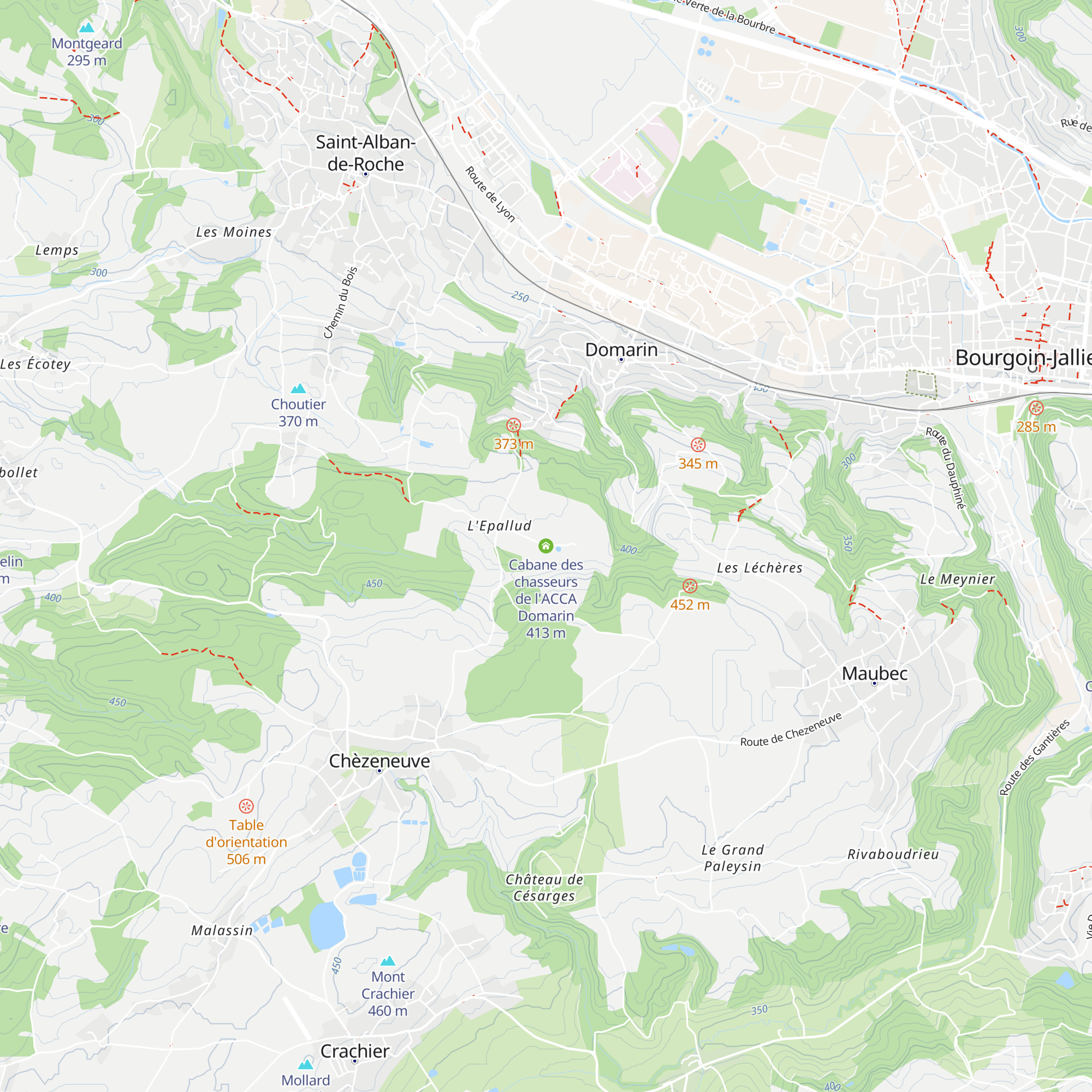 Cabane des chasseurs de l'ACCA Domarin map