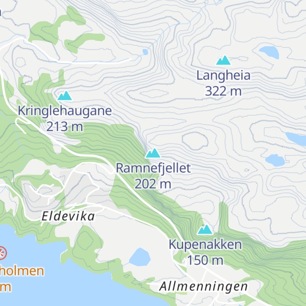 Map of Ramnefjellet