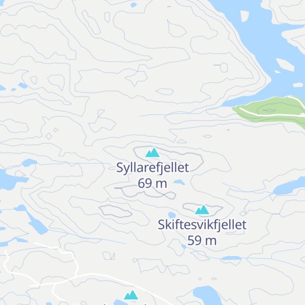 Map of Syllarefjellet