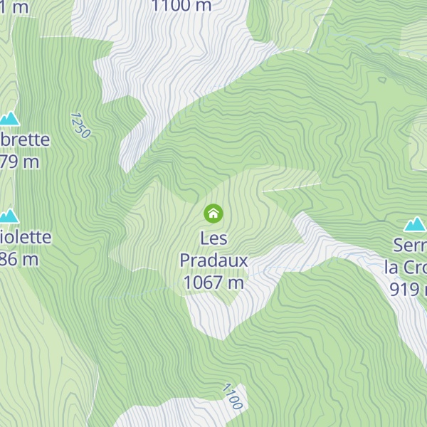 Map of Les Pradaux