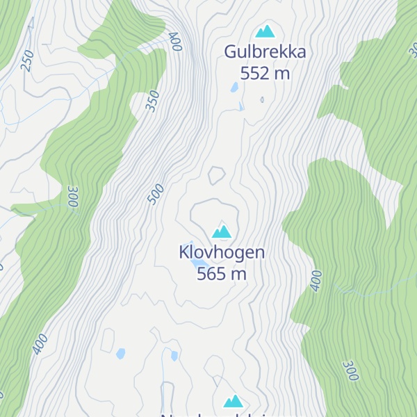 Map of Gulbrekkefjellet
