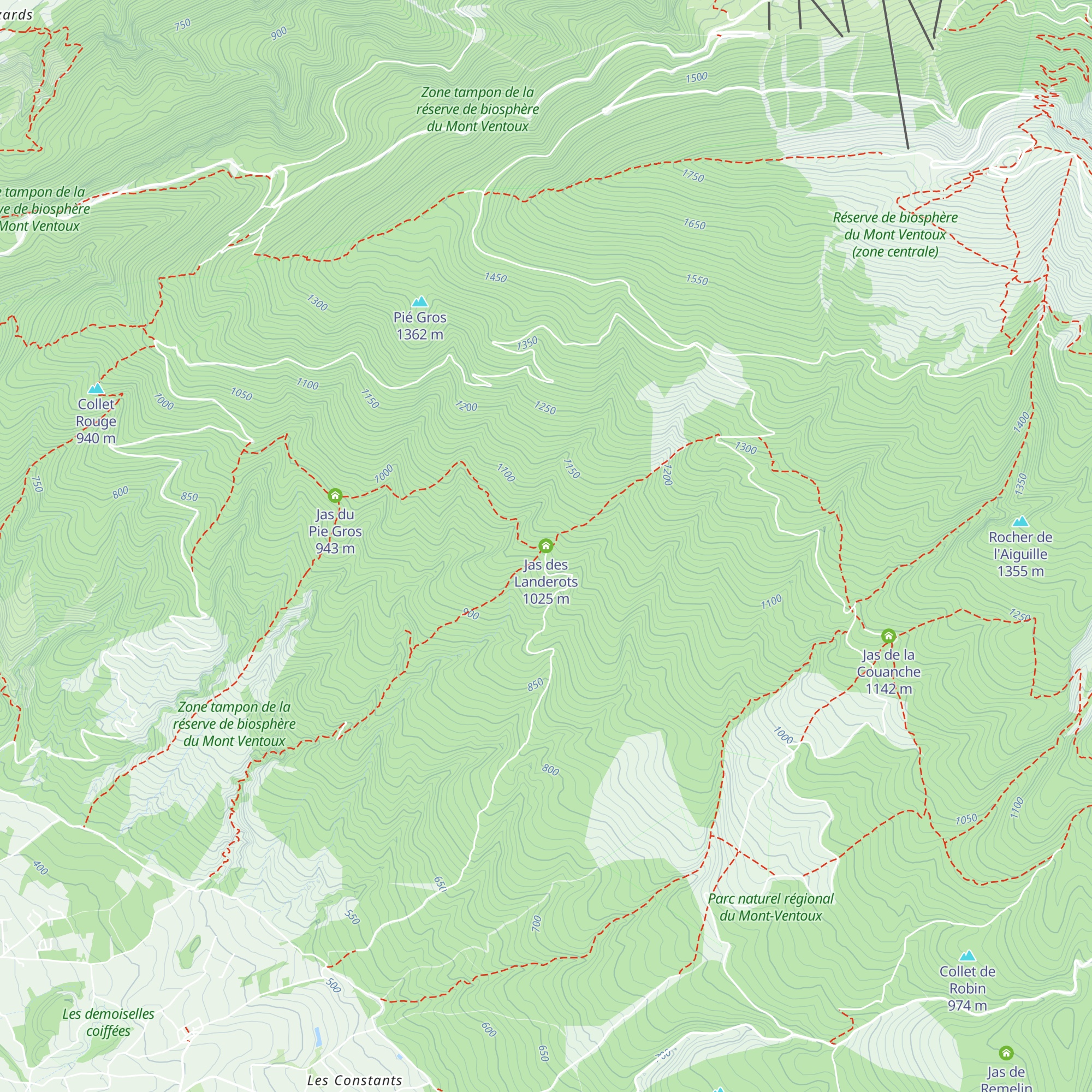 Jas des Landerots map