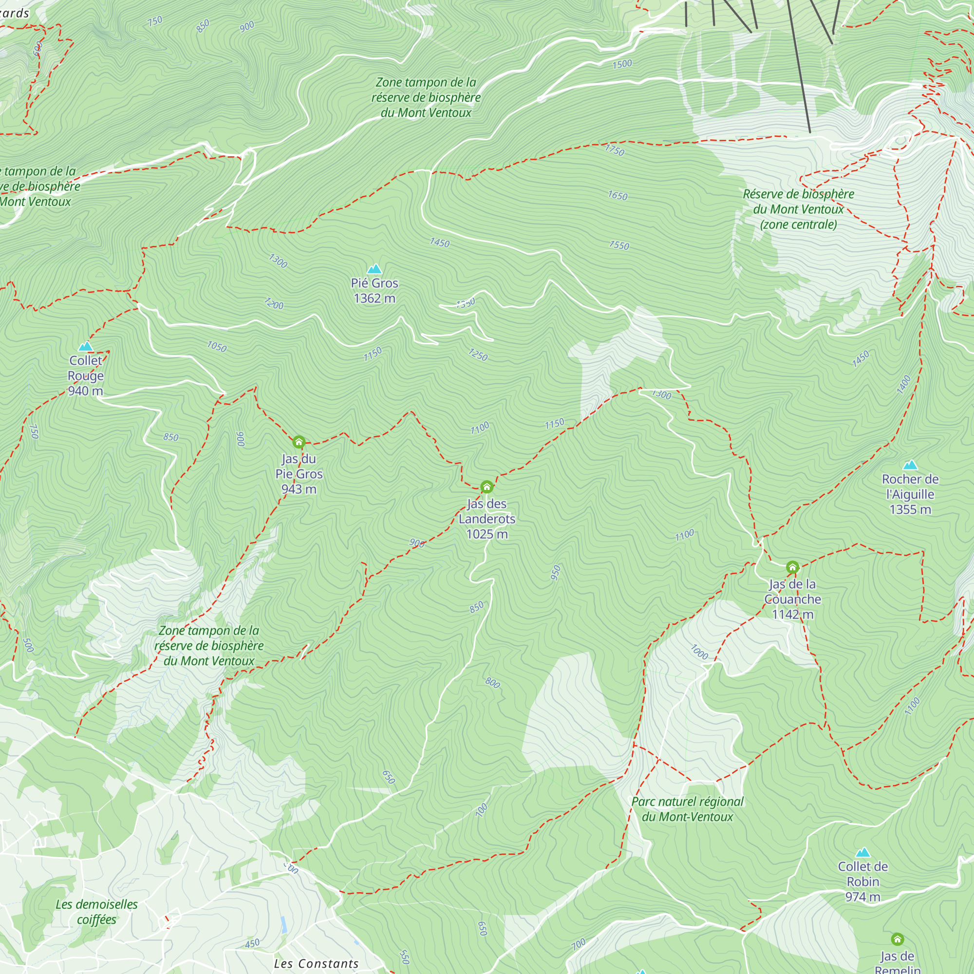 Jas des Landerots map