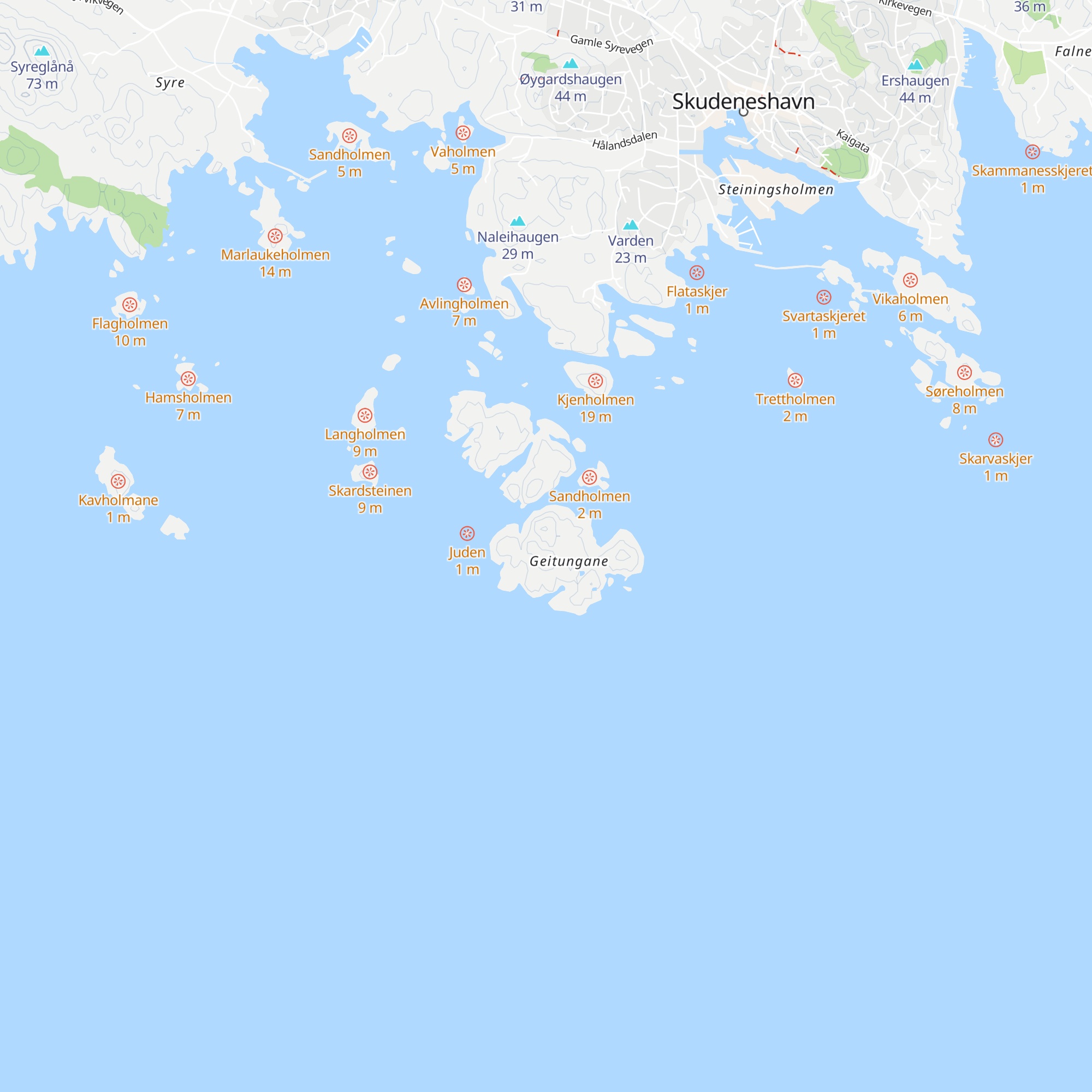 Geitungen fyr map