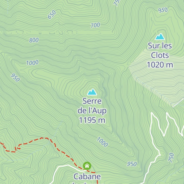 Map of Serre de l'Aup
