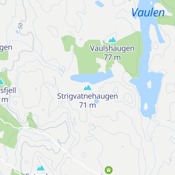Map of Strigvatnehaugen