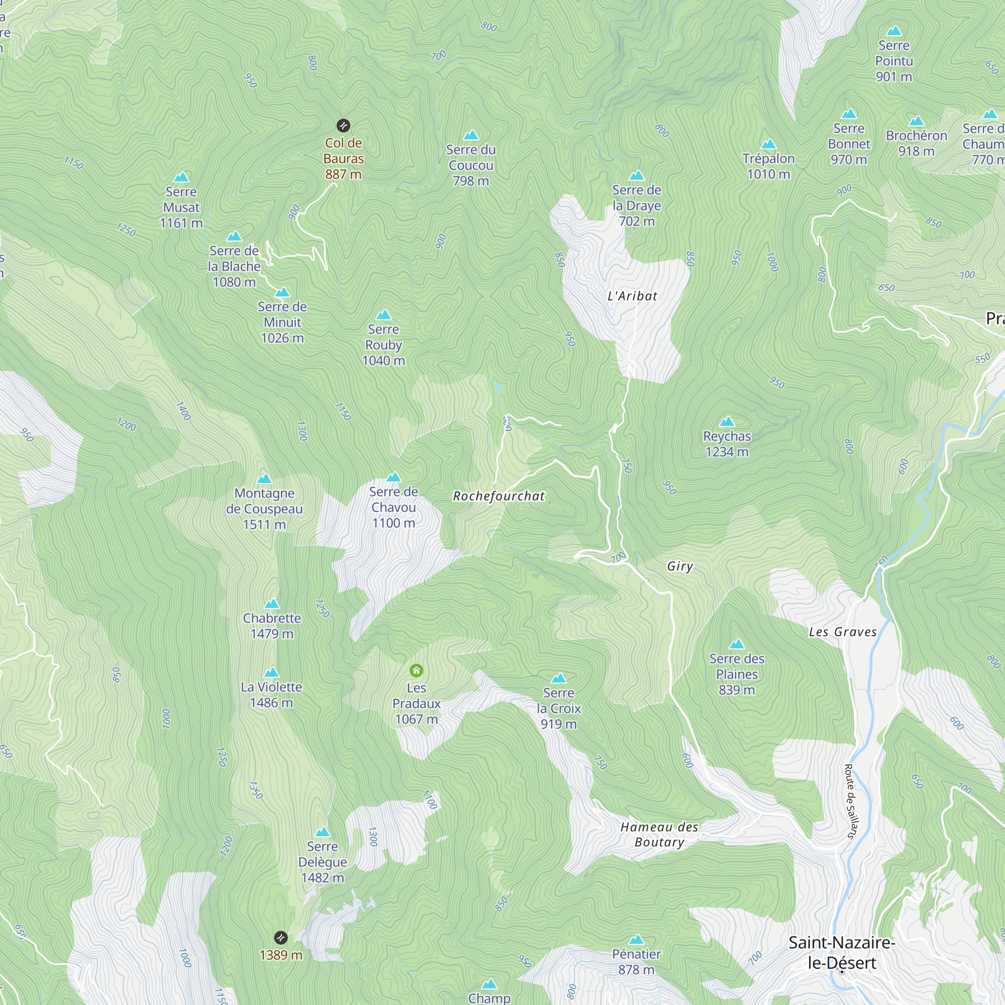 Gîte de Rochefourchat map