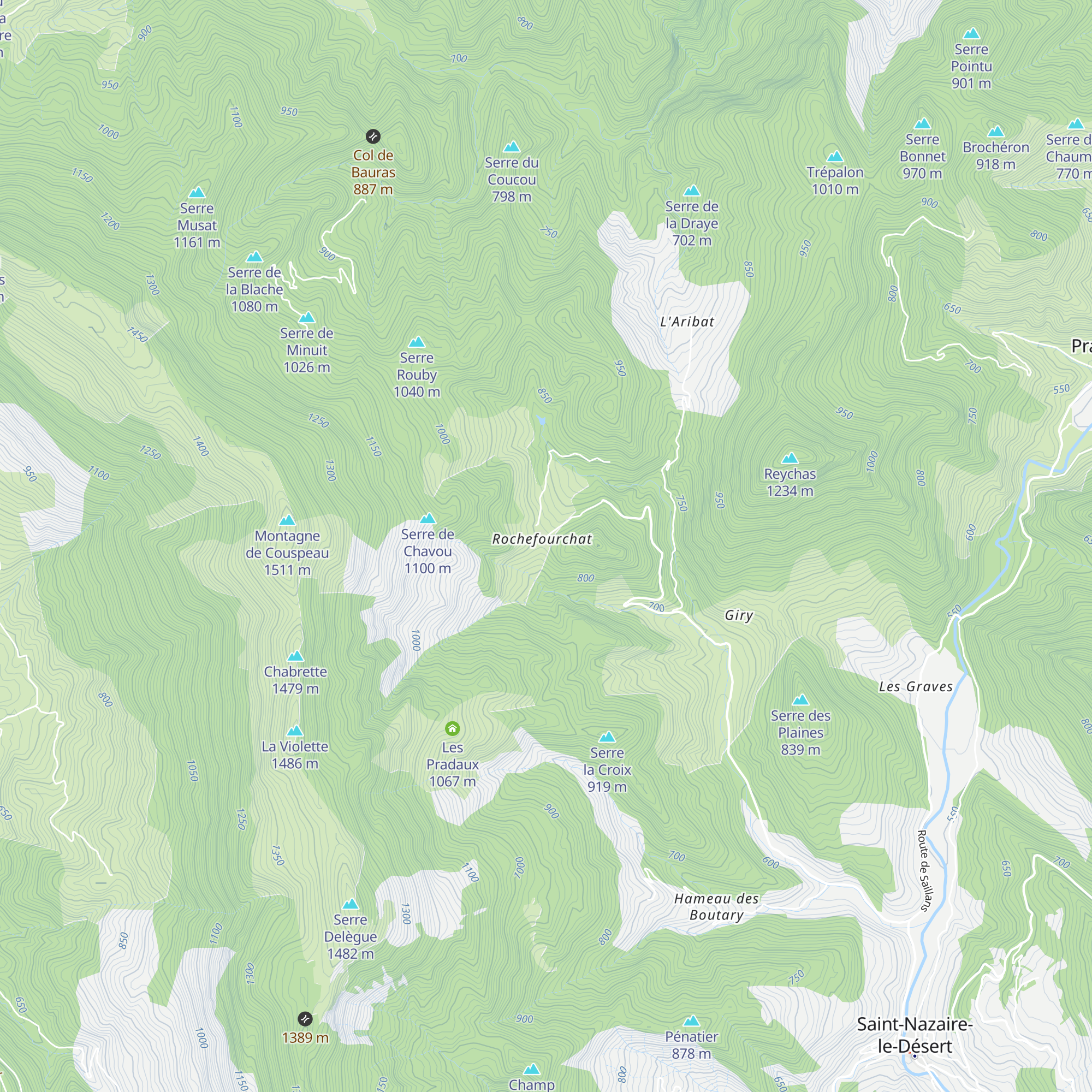 Gîte de Rochefourchat map
