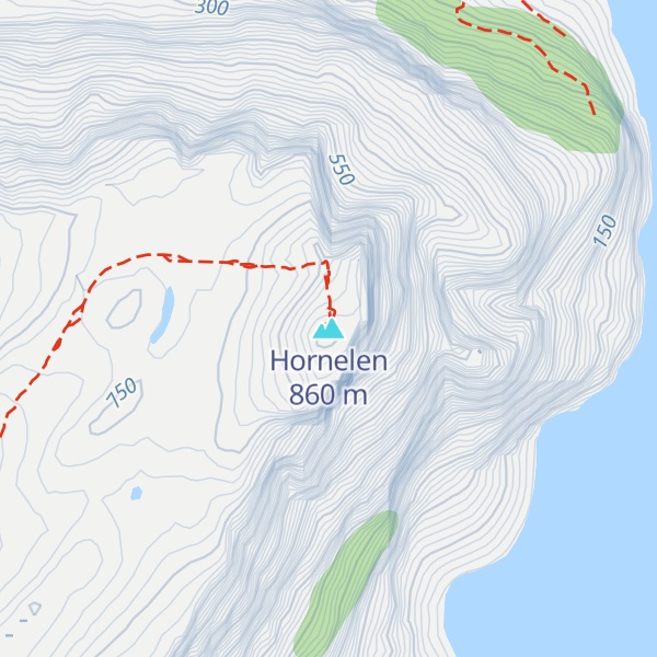 Map of Hornelen