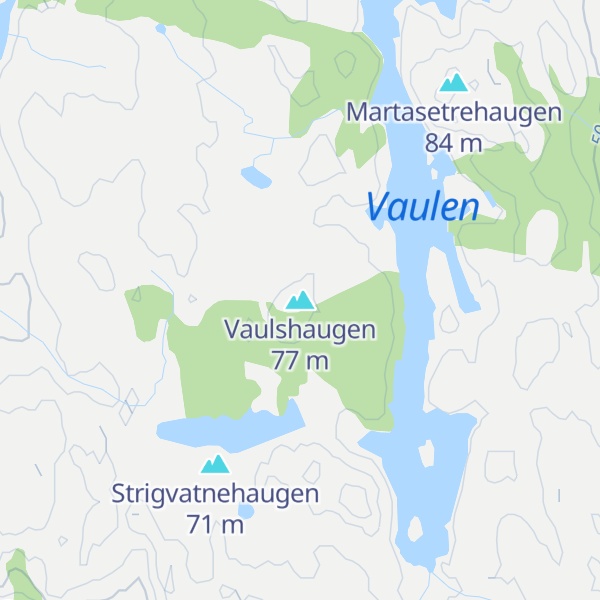 Map of Vaulshaugen