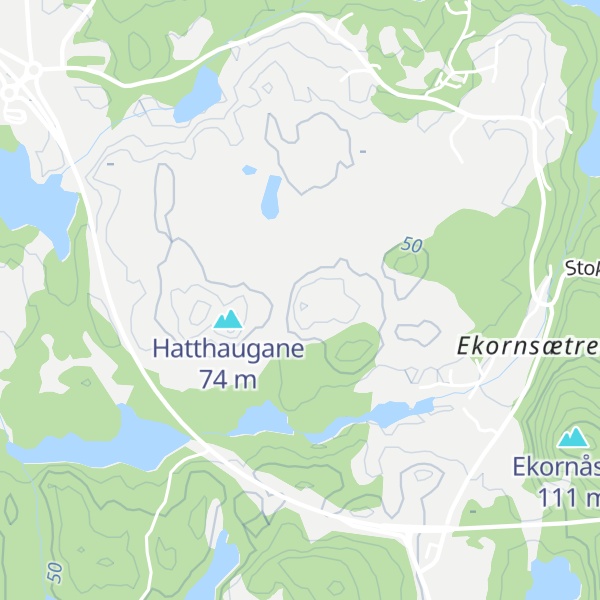 Map of Hesthaugen