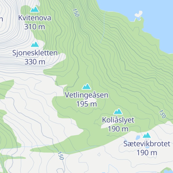 Map of Vetlingeåsen