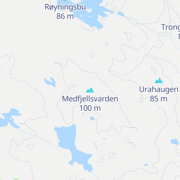 Map of Medfjellsvarden