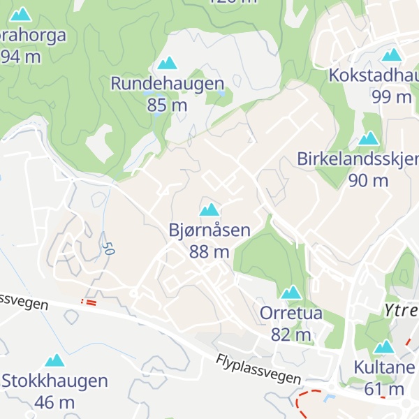 Map of Bjørnåsen