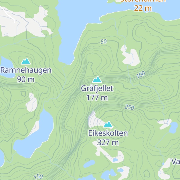 Map of Skorafjellet