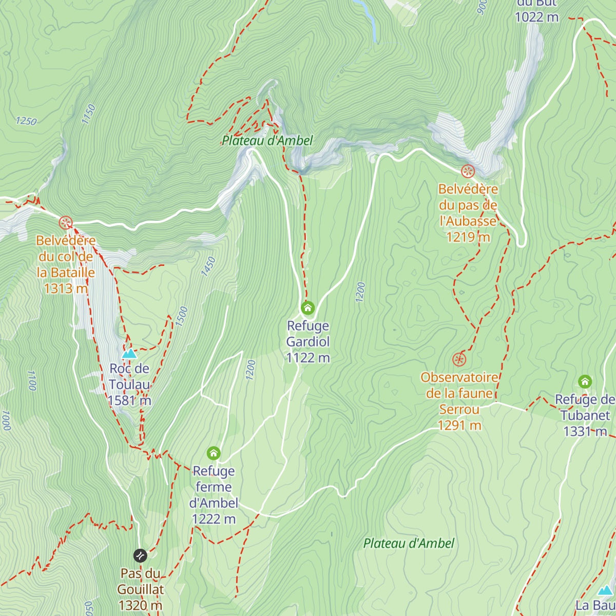 Refuge Gardiol map