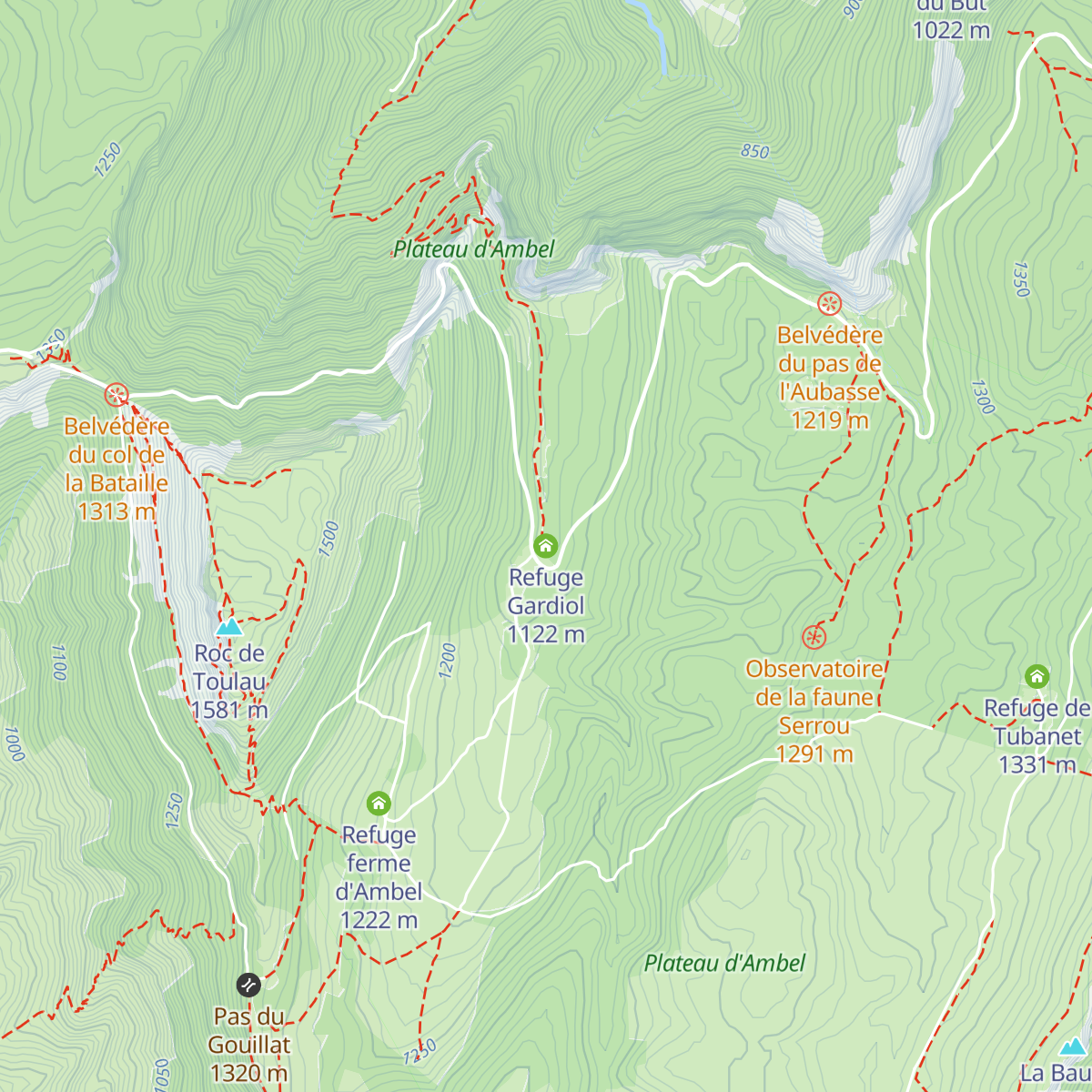 Refuge Gardiol map