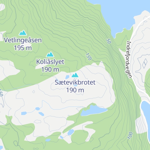 Map of Sætevikbrotet