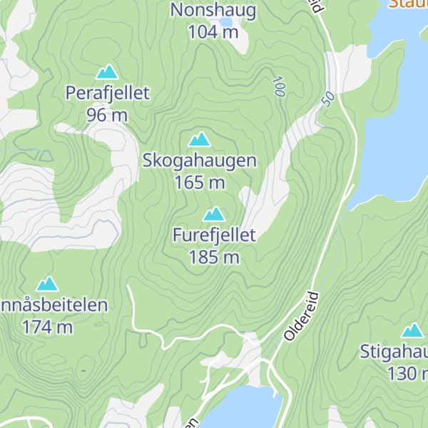 Map of Furefjellet
