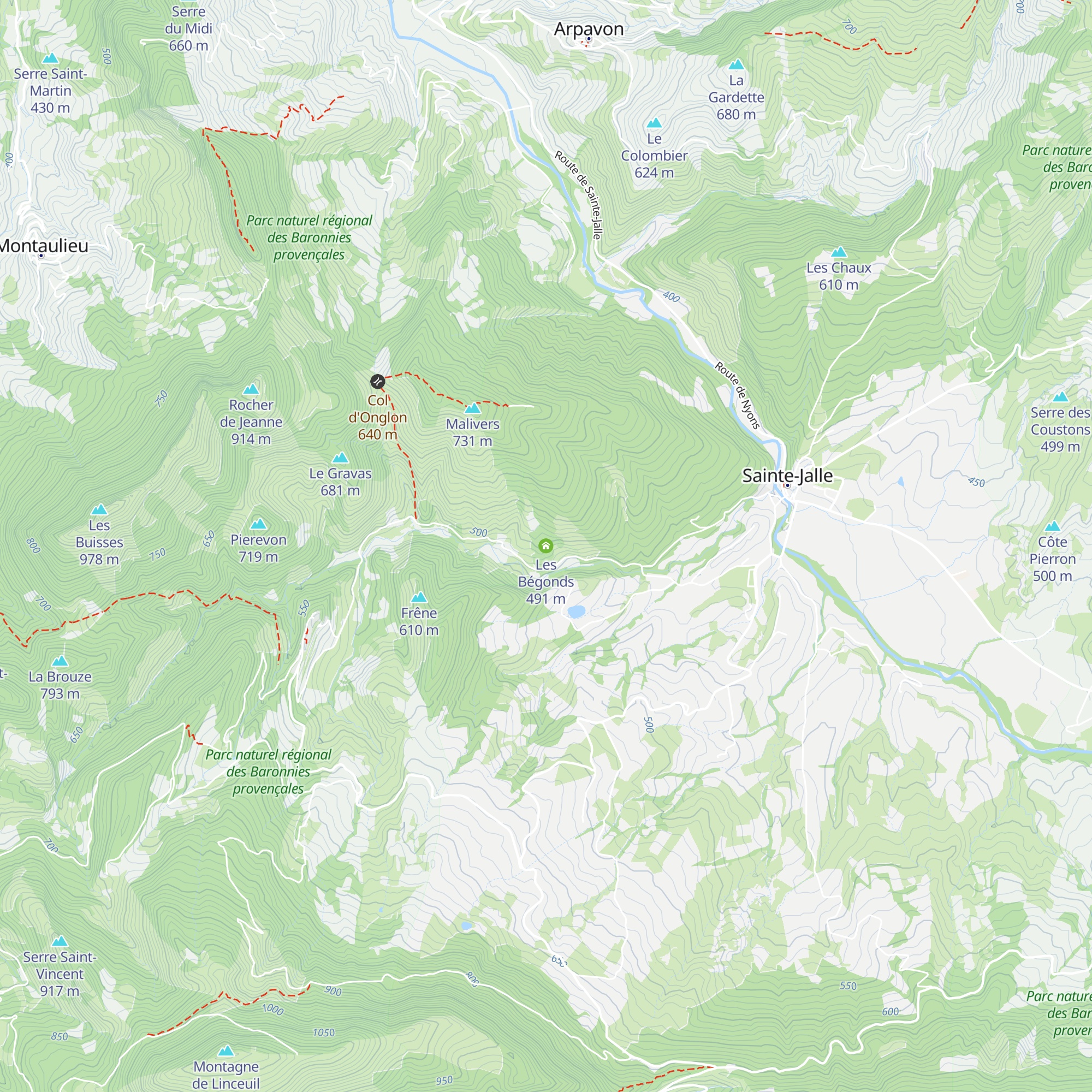 Les Bégonds map