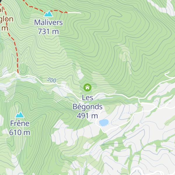 Map of Les Bégonds