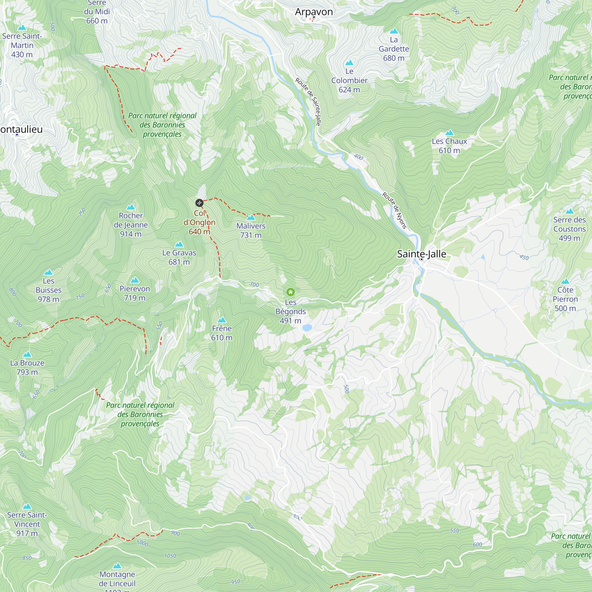 Les Bégonds map