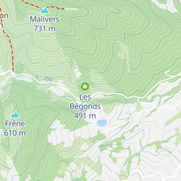 Map of Les Bégonds