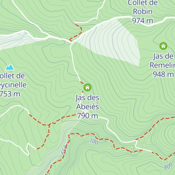 Map of Jas des Abeiés