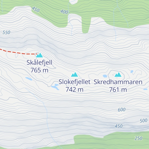 Map of Slokefjellet