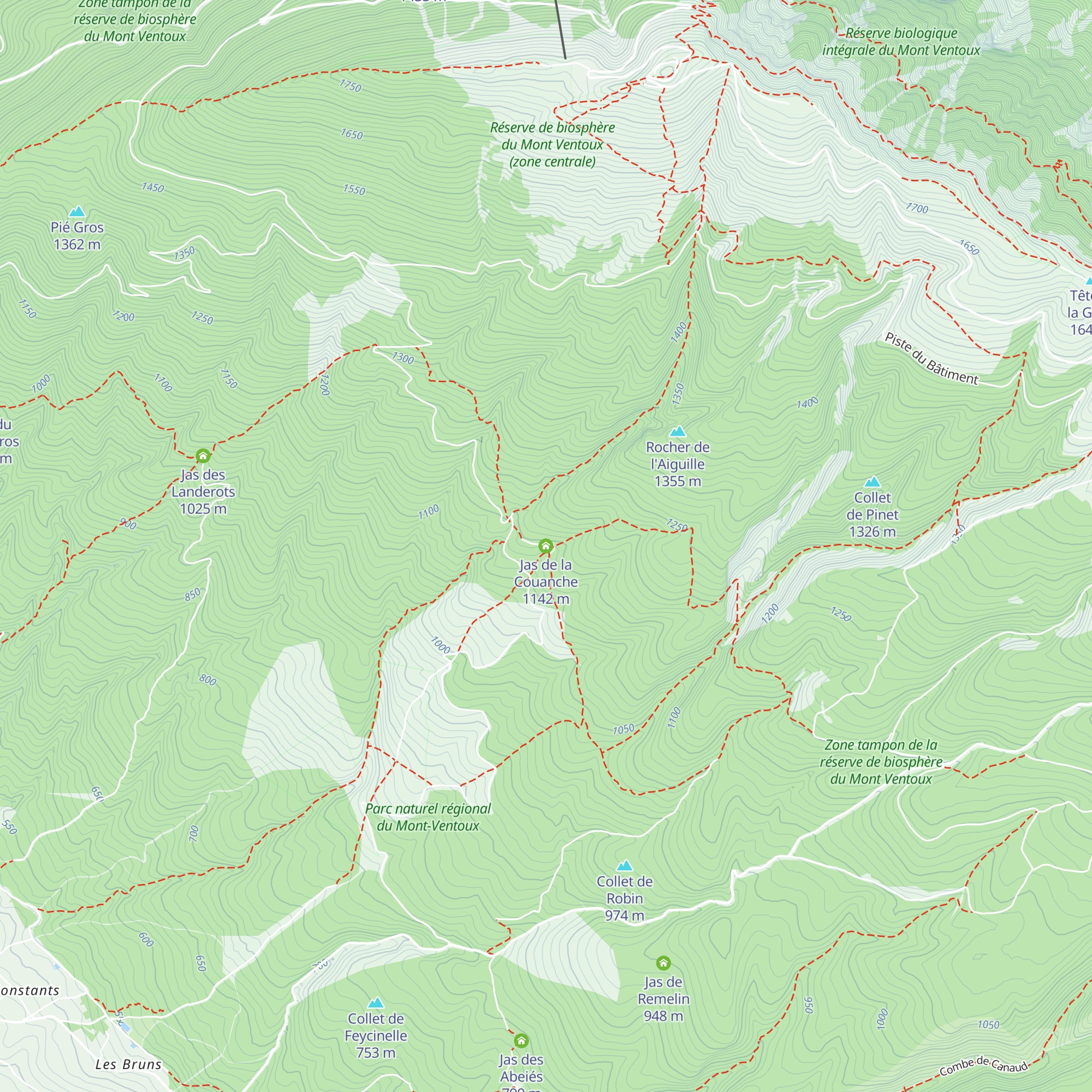 Jas de la Couanche map