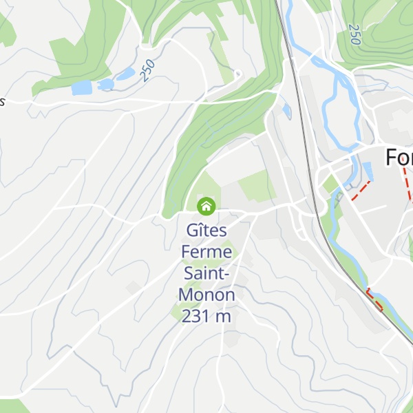 Map of Gîtes Ferme Saint-Monon