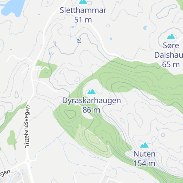 Map of Dyraskarhaugen