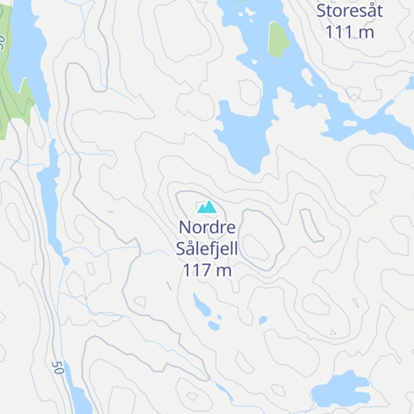 Map of Nordre Sålefjell