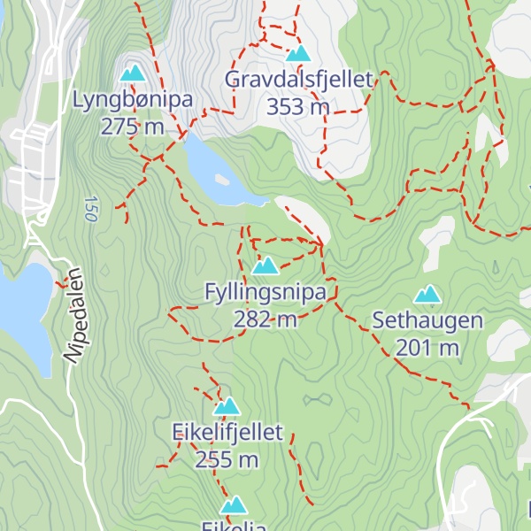 Map of Fyllingsnipa