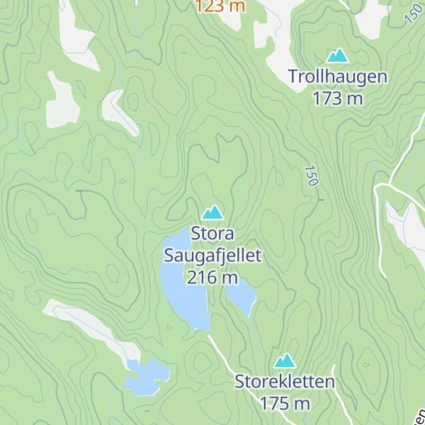 Map of Stora Saugafjellet