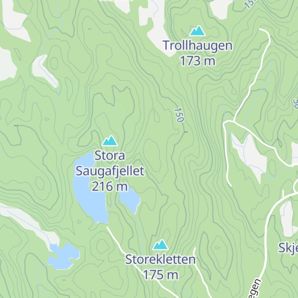 Map of Litla Saugafjellet
