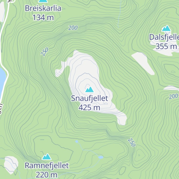 Map of Snaufjellet