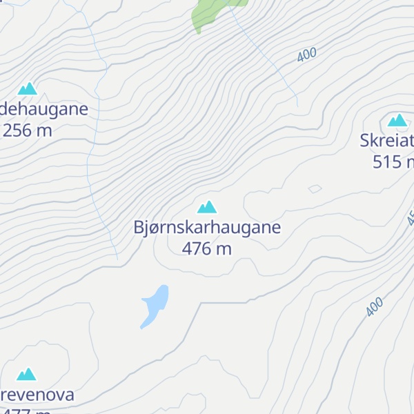 Map of Bjørnskarhaugane