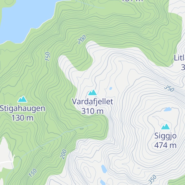 Map of Vardafjellet