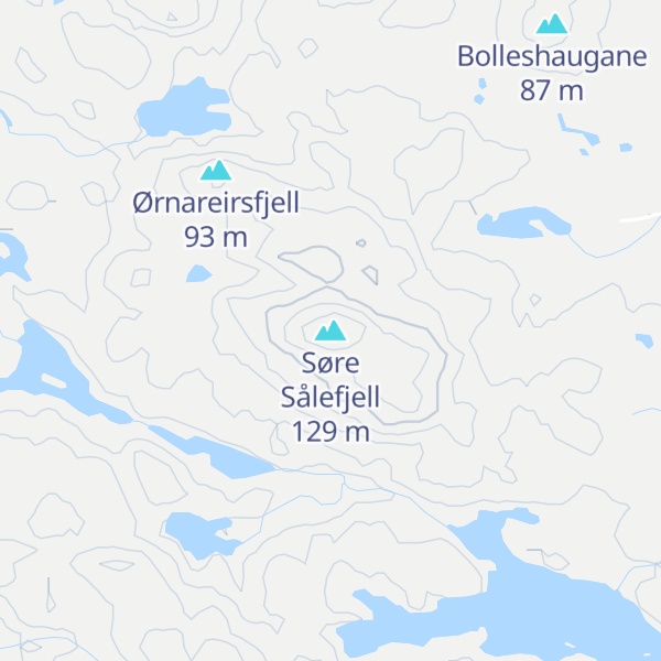 Map of Søre Sålefjell