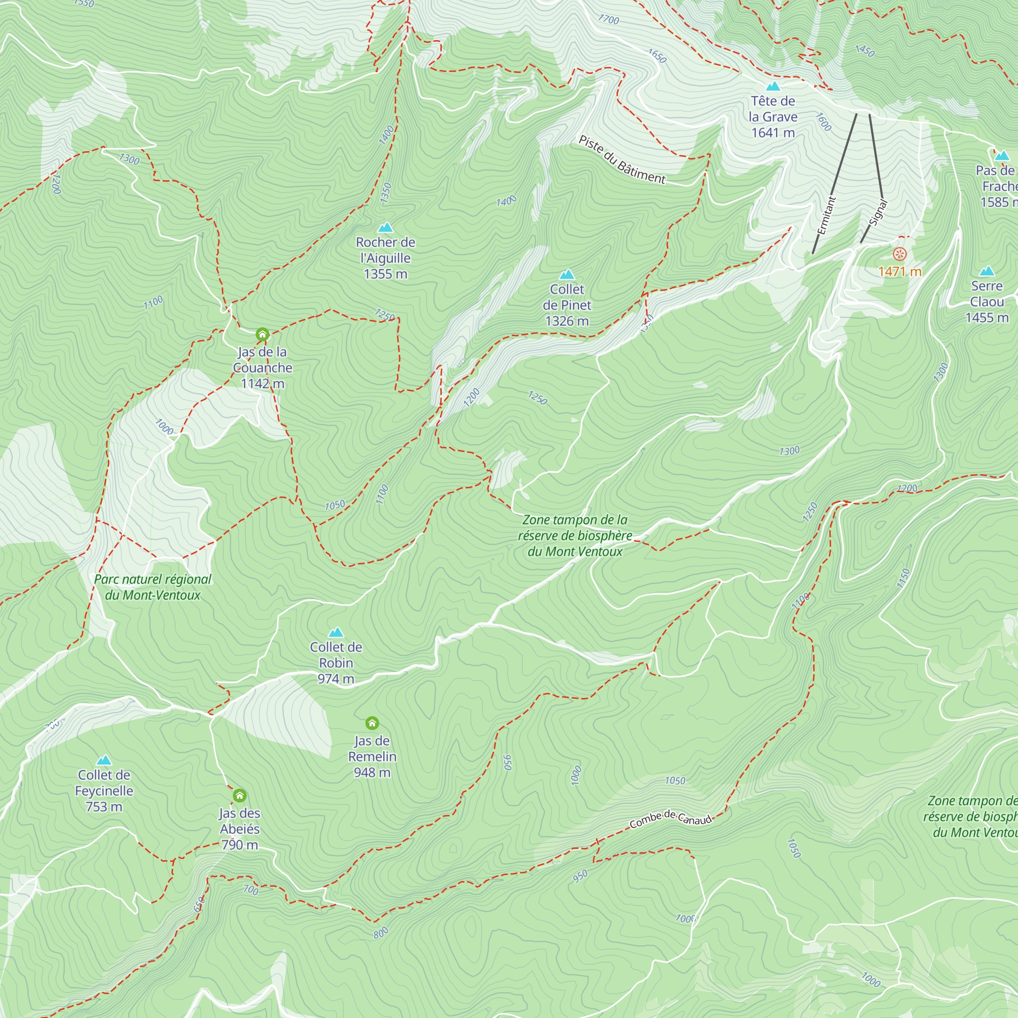 Jas du Roussas map