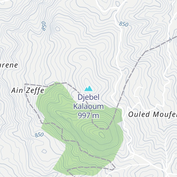 Map of Djebel Kalaoum